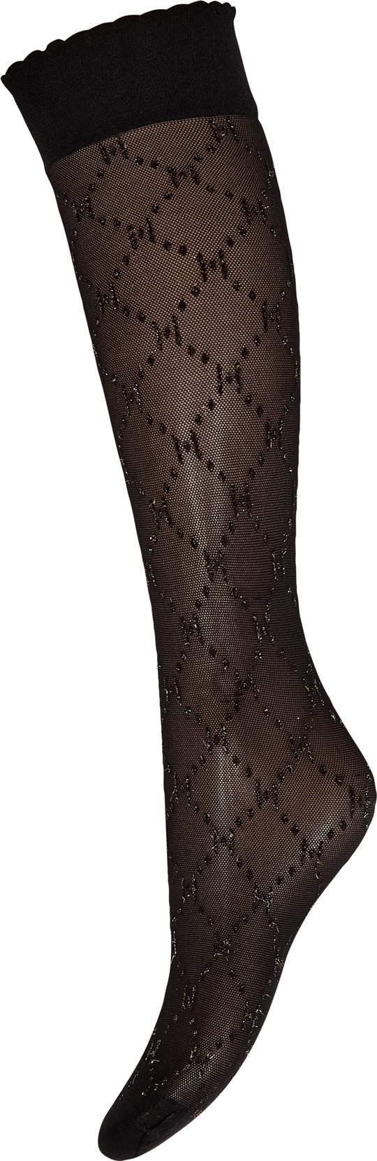 Hype The Detail - Knee High Logo Socks - Black Gold