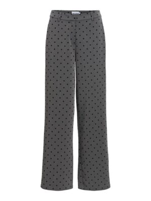 Object - Maxine Hw Pant - Gunmetal Black Dots