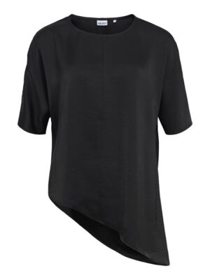 Object - Chilli SS Asymmetric Slit Top - Black